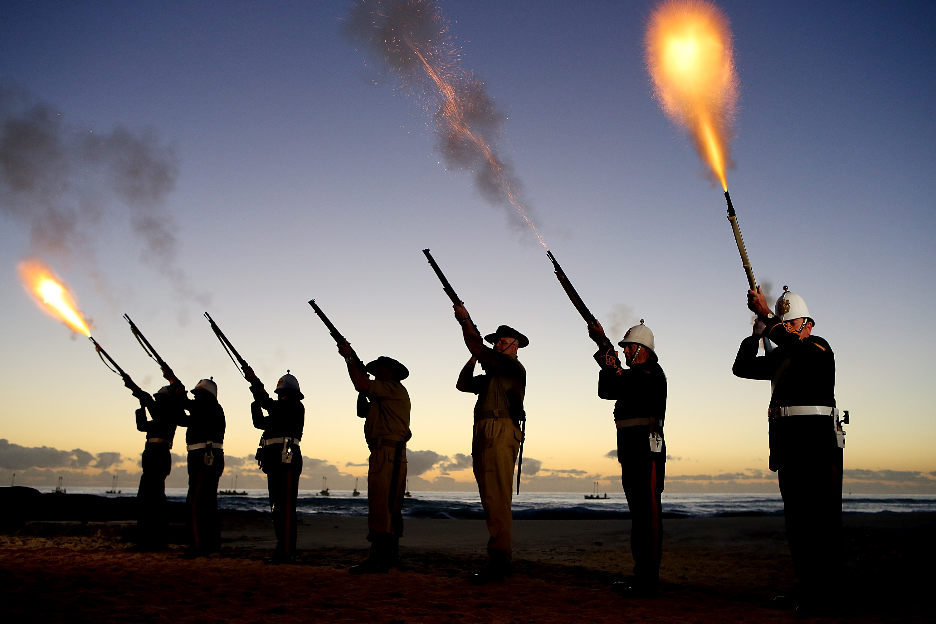 Rifle volley salute