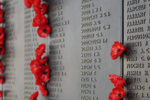 Poppies on the Roll of Honour