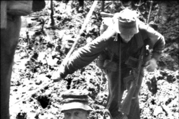 Patrolling through mud, Operation Portsea, 1967