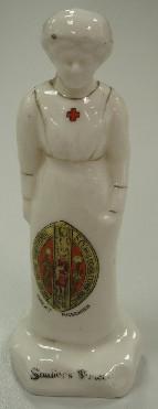 Crested China figure of a Nurse. REL23598