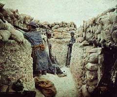 French soldiers manning a trench