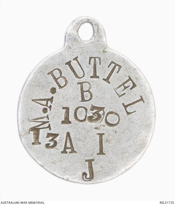 disc marked with M A BUTTEL B 1030 13 A I  J