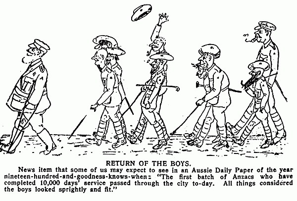 1918 cartoon from the AIF publication Aussie