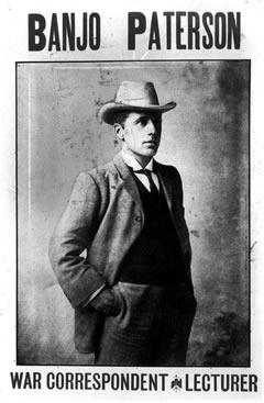 Promotional image of Paterson following his return from the Boer War.
