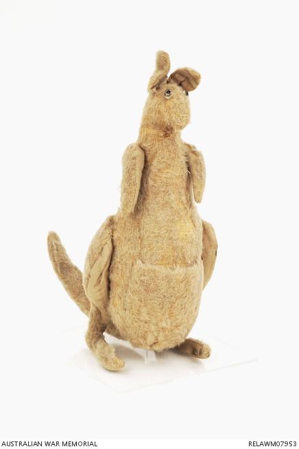 A soft toy kangaroo.