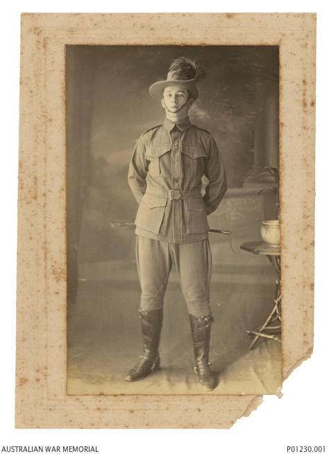Studio portrait of 3347 Private David Emmett Coyne, 31st Battalion