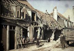 French homes after air raids, Rosendael, 1917