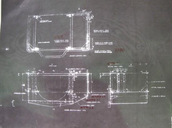 The blue print provides all the measurements required for an accurate replica to be produced