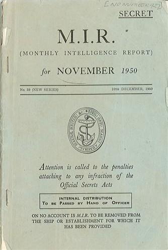 Monthly intelligence report for November 1950. AWM347, [172]