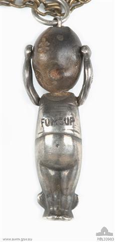 Close up of FUMSUP charm. REL33983