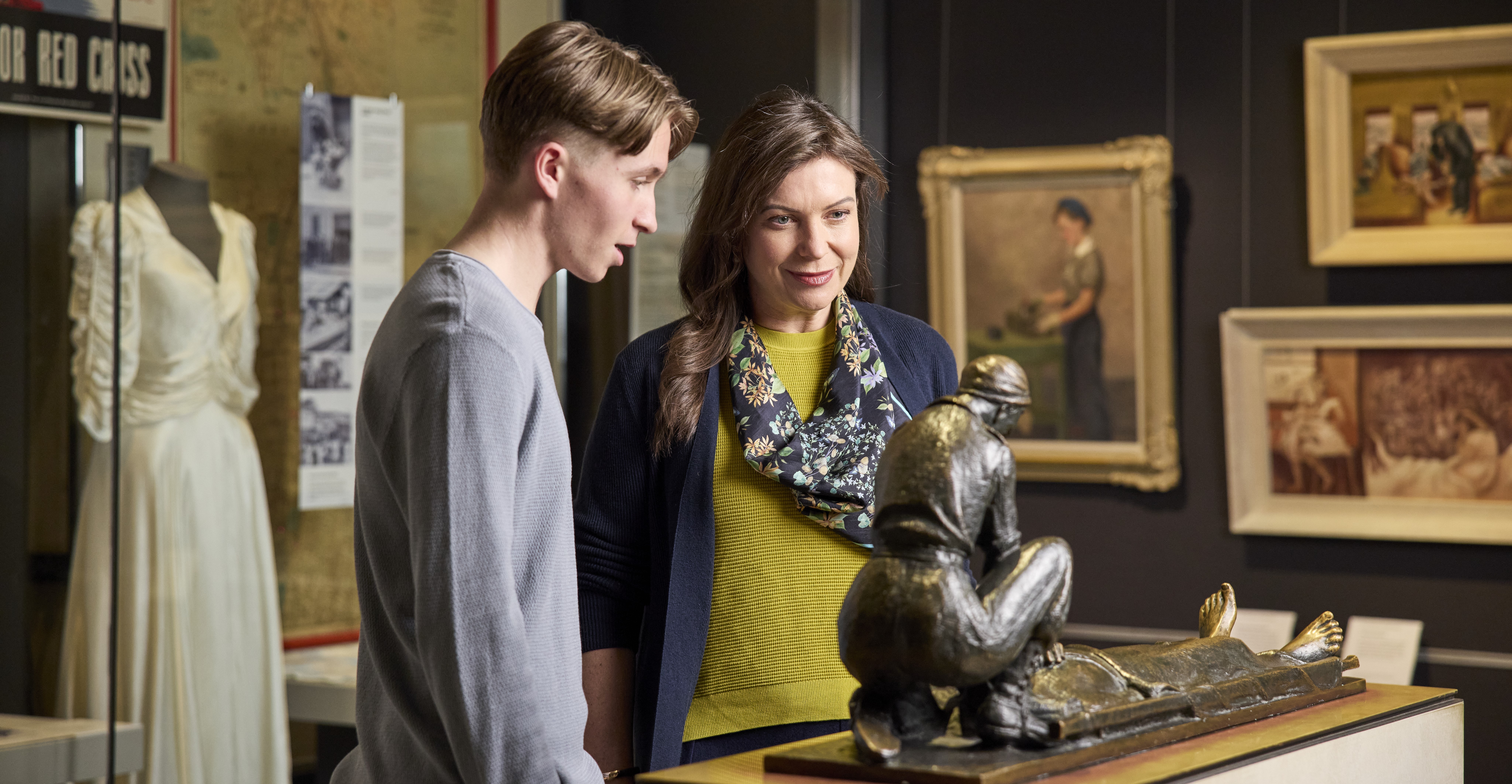 Visitors in the Second World War galleries