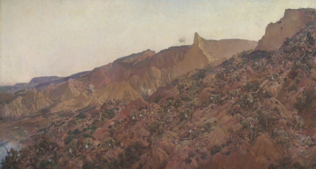 George Lambert's painting of the Anzac Landing, 1915