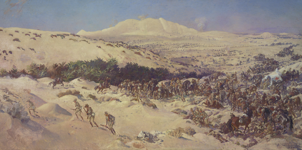 Battle of Romani, 4 August 1916 by George Lambert