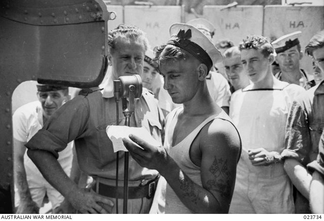 Recording onboard HMAS Perth