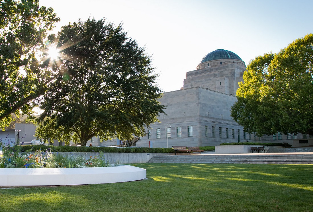 The Flanders Memorial in the sculpture garden