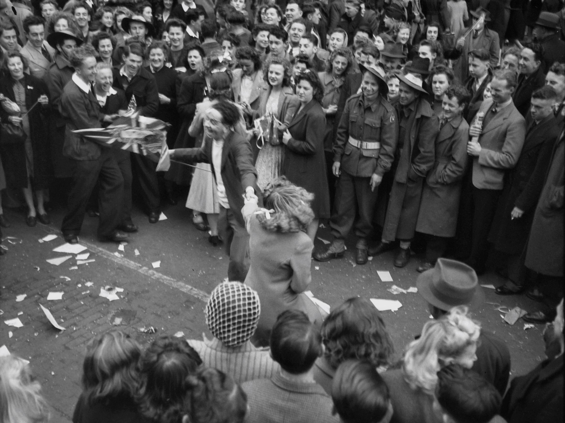 Jitterbug dancing during the Victory Pacific celebrations in Melbourne