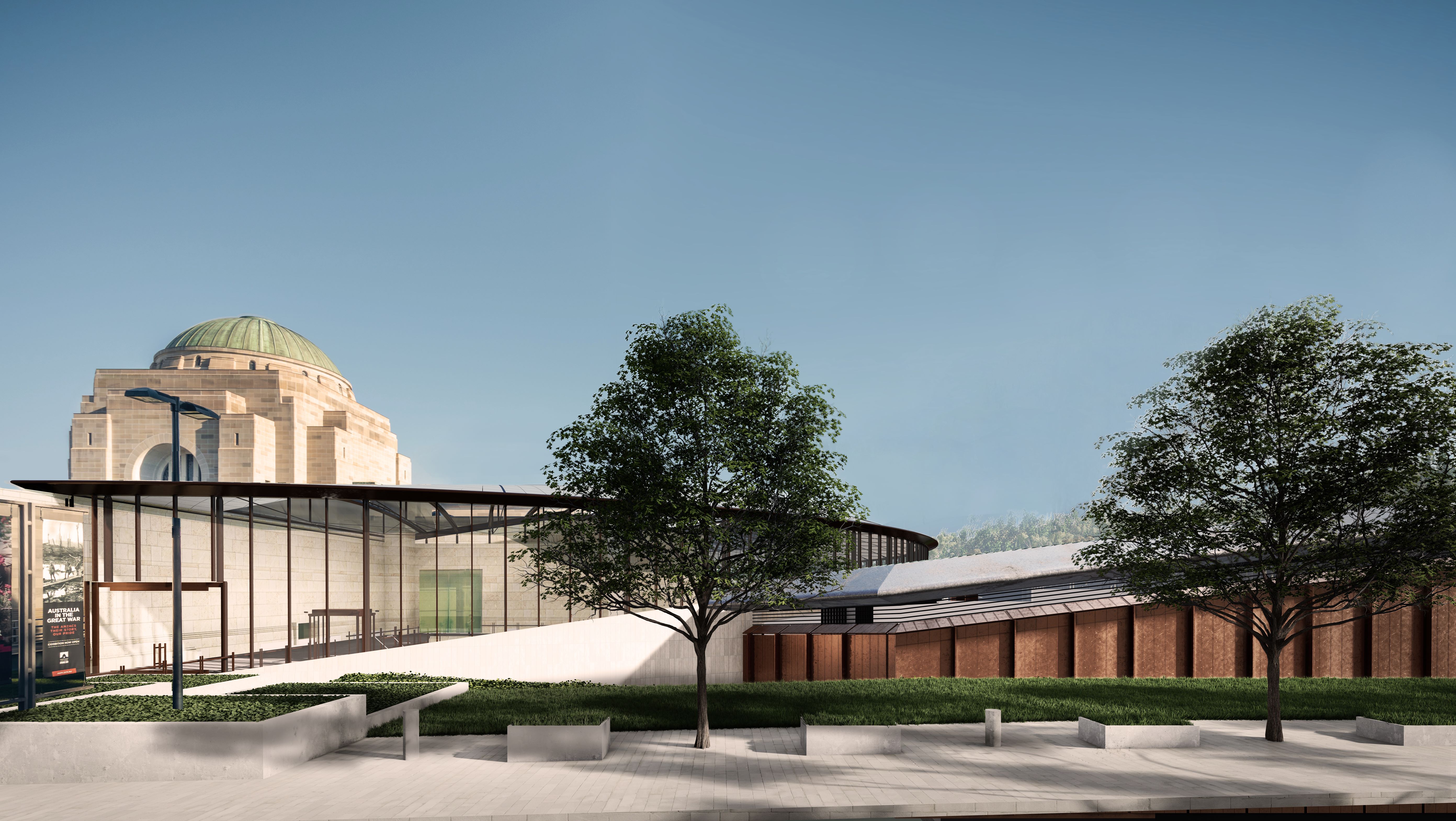 Anzac Hall and Anzac Atrium, eastern view
