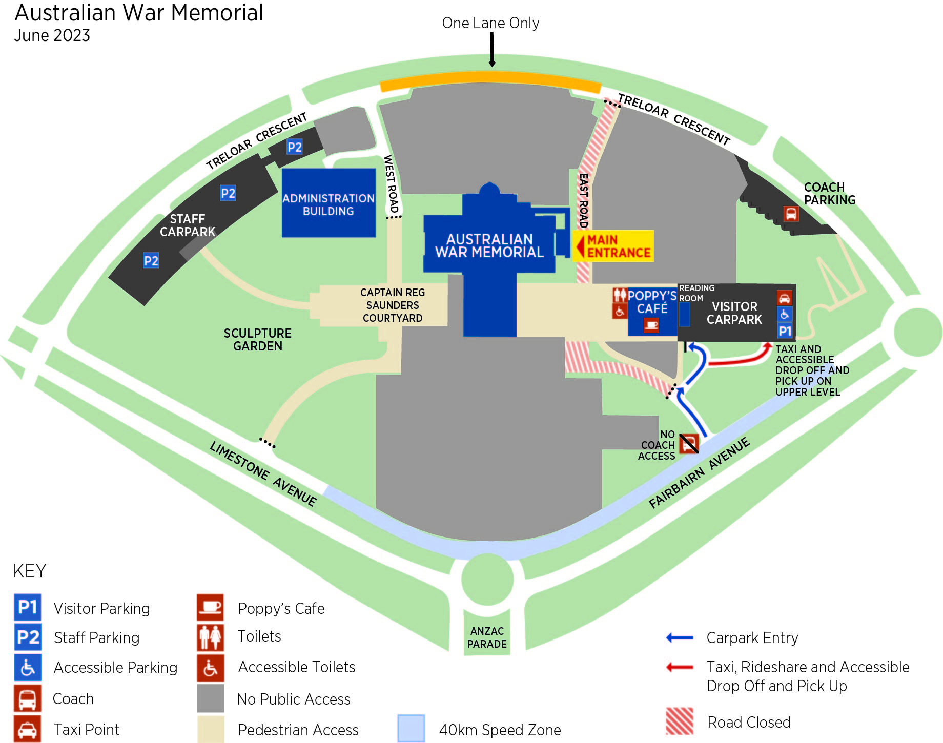 Australian war memorial map June 2023