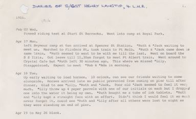 Diary transcription