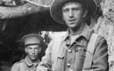 Australian troops in a trench