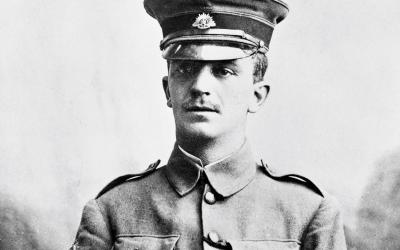 Studio portrait of then-Sergeant William Symons in c.1914, P02939.002