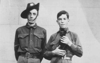 Cadets in Universal Training Pattern uniform circa 1913.