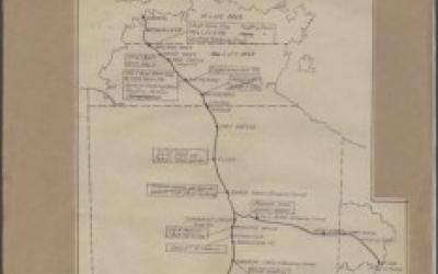 Map of farms established in the Northern Territory during the second world war, 1 and 2 Farm Company as part of the Australian Army Service Corps