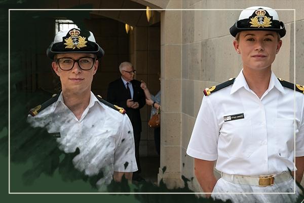 Two female navy officers