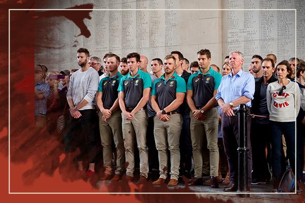 Australia's one day squad honours fallen soldiers