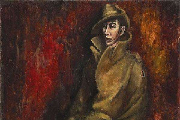 Soldier, Russell Drysdale (1912–1981),1942 oil on hardboard, 60.3 x 40.7cm, ART92623