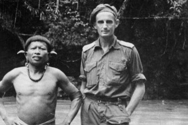 Dita Bala, Kelabit chief from Long Dati, and Major Gordon “Toby” Carter, Z Special Unit, commanding Operation Semut, Sarawak, Borneo, 1945.