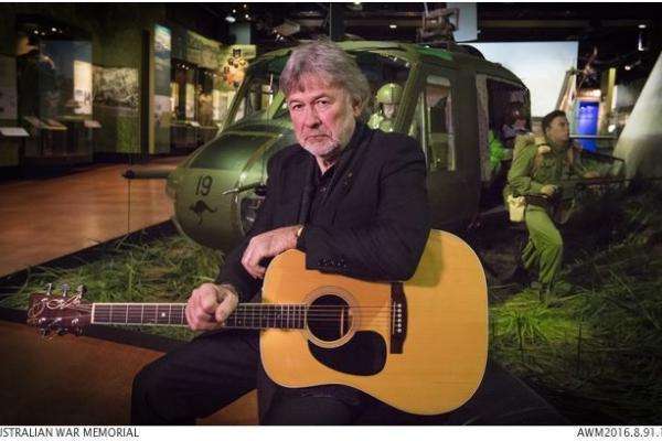 John Schumann donated his guitar to the Australian War Memorial.