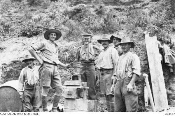Australian soldiers in Shrapnel Valley