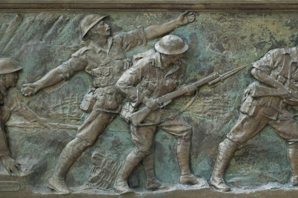 2nd Division infantry attack sculpture