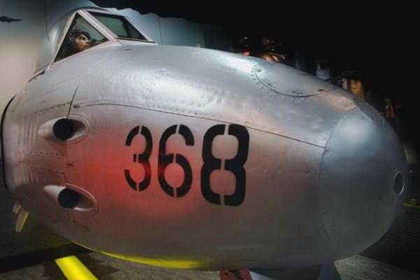 Nose of Meteor jet fighter