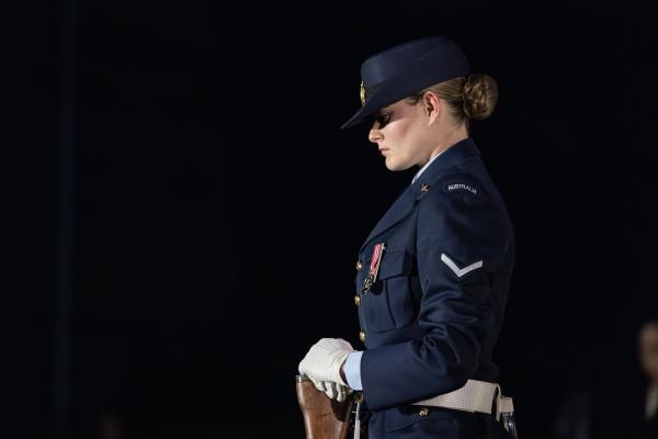 Servicewoman at the Dawn Service