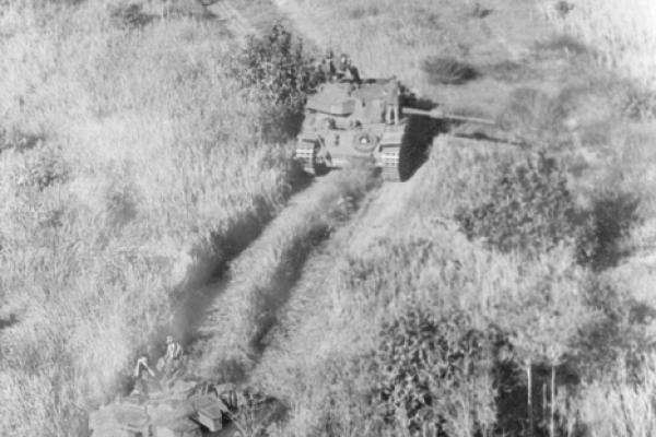 Armoured personnel carrier and Centurion tanks, Operation Matilda, January 1970