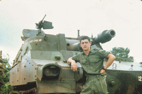Private Paul Ryan, 7RAR, with an M108 mobile howitzer on loan from the US Army, South Vietnam 1967
