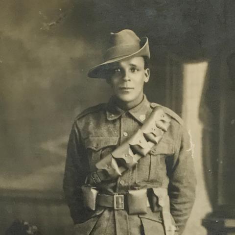 An unidentified Indigenous soldier