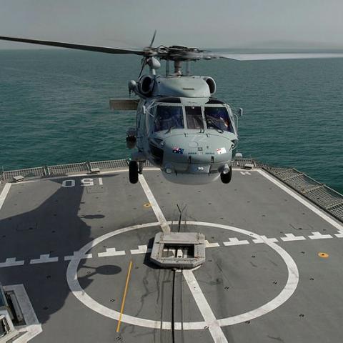 Memorial receives Royal Australian Navy Seahawk helicopter