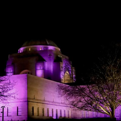 AWM lights up royal purple