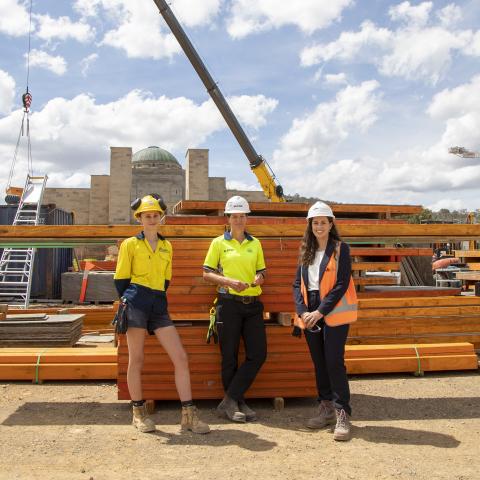 The women in Contruction at the Australian War Memorial