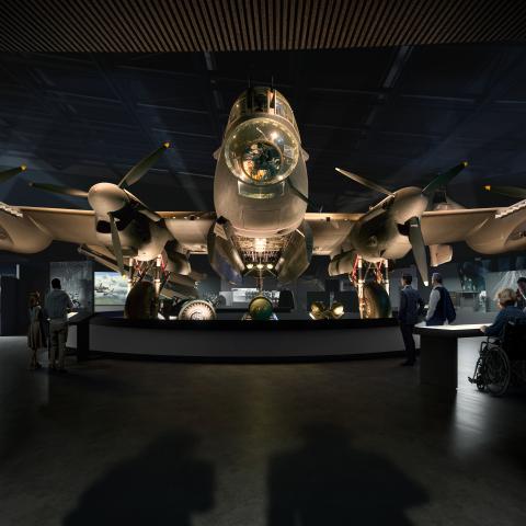 "George" the Lancaster Bomber as it will appear in Bomber Command Gallery