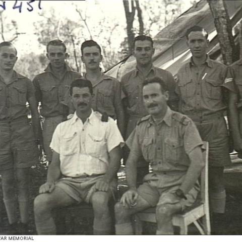 The Australian War Memorial will commemorate the service and sacrifice of Central Goldfields resident Flying Officer Albert Edwin Crellin (seated, right) at the Last Post Ceremony on Thursday 8 May 2025. Photo: Australian War Memorial NWA0451.