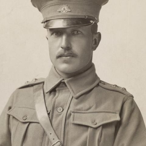 Studio portrait of Lieutenant Edward Frederic Robert Bage, 3rd Field Company Australian Engineers. AWM H06761