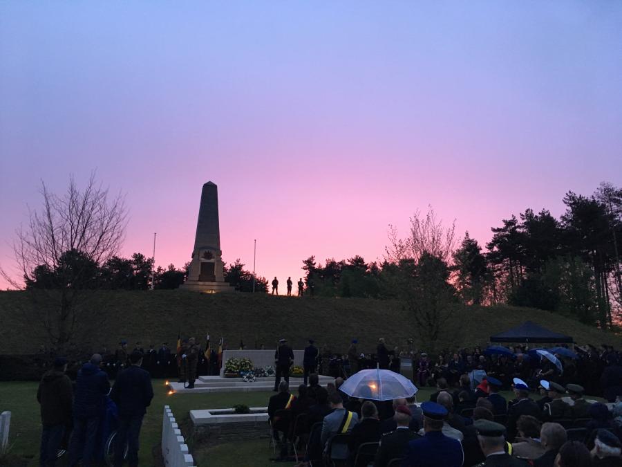 The Anzac Day Dawn Service, Polygon Wood, Belgium.