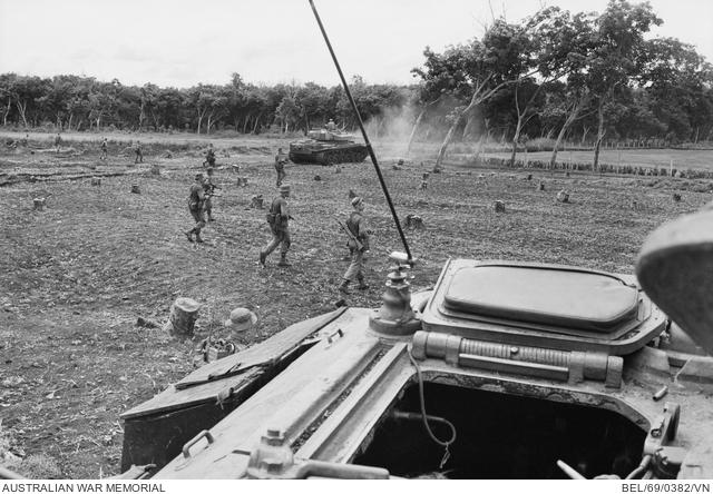 B Coy 5RAR sweep towards Duc Trung on day two of the battle.