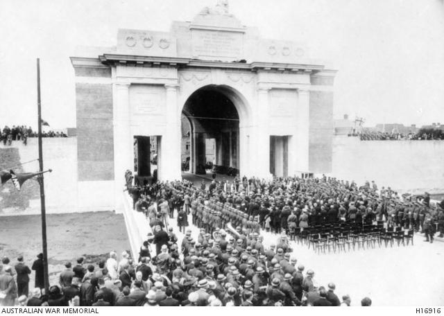 Menin Gate Memorial, unveiling ceremony H16916