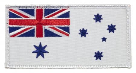 Shoulder patch displaying the White Ensign version of the Australian flag, worn by RAN personnel.