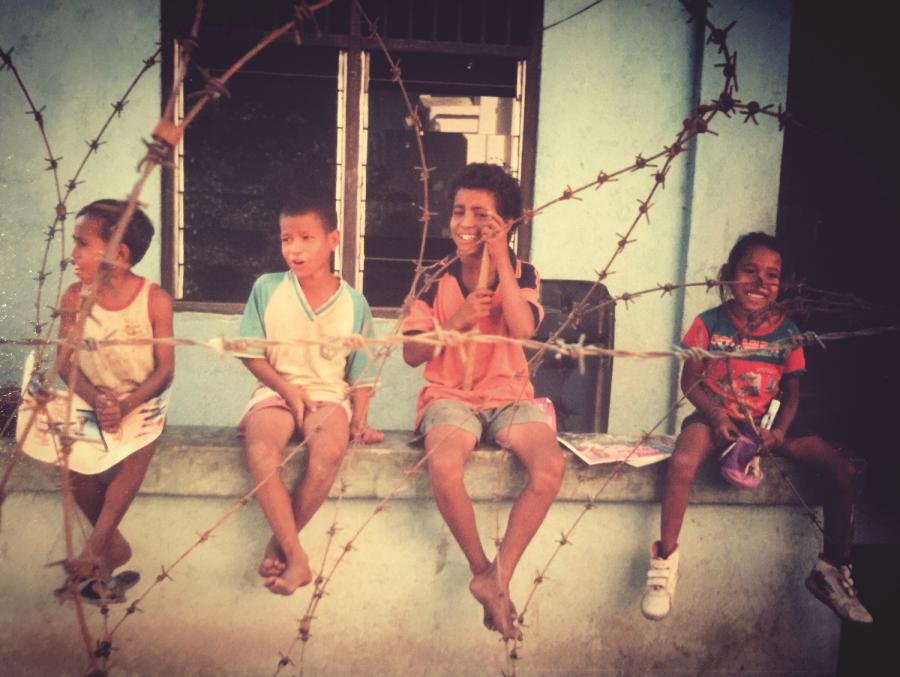 Ben photographed the first children he saw in East Timor